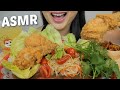 Jollibee Chicken Joy with Spicy Thai Papaya Salad and Chili Chips *ASMR No Talking Eating Sounds|N.E