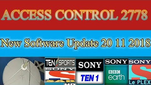New Software Update||ACCESS CONTROL 2778| NEW SOFTWARE BY USB| Ten Sport aur Sony Network full ok