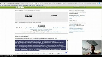 Creating a Creative Commons License