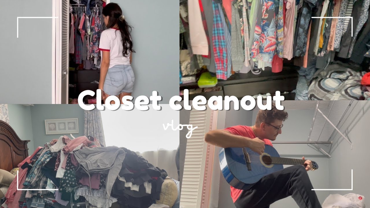 Closet Cleanout | cleaning and organizing our closet - YouTube
