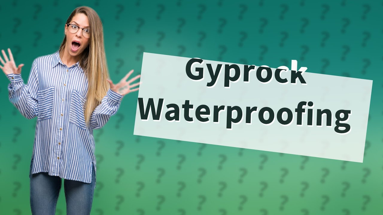 Can you waterproof over gyprock? YouTube