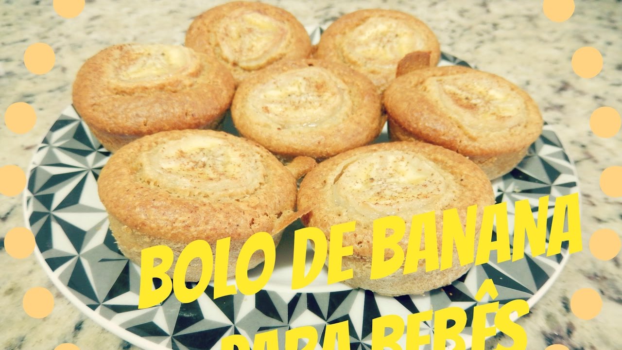 Bolo de banana sem açúcar - Comida de Bebé