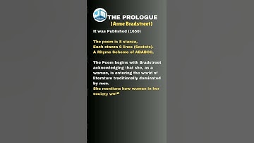 Quick Recap-24||The Prologue||Anne Bradstreet|| Prologue|PG TRB ENGLISH|| UGC NET||TN SET||SET