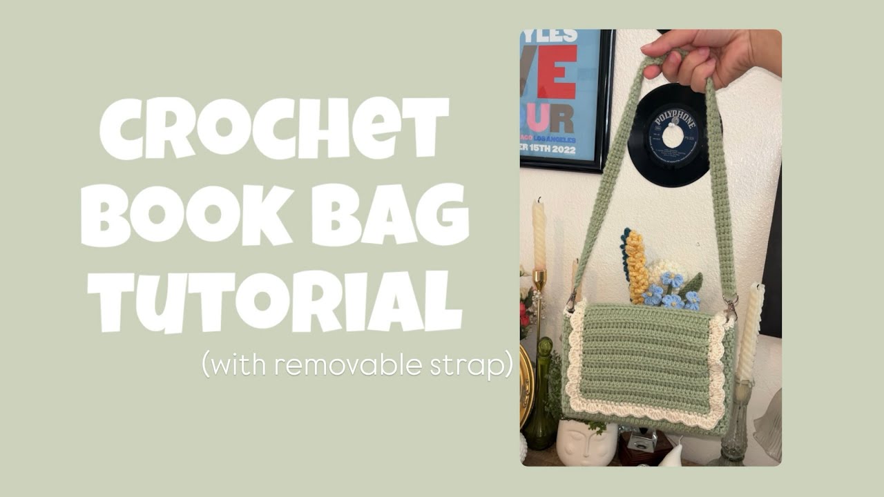 Crochet Book Bag Tutorial | Free Pattern 