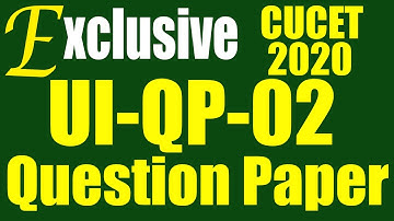 CUCET 2020 - UG level Question paper | UIQP02 for 36 Arts & Humanities Programmes with English Audio