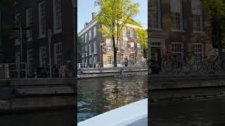 Amsterdam canals on boat