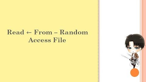 Read Data from Random Access File (in Java)