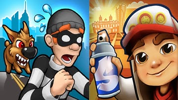 Robbery Bob vs Subway Surfers Gameplay Android,ios Part 69