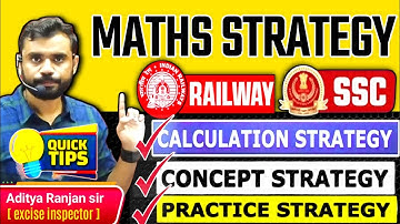 🎯Maths strategy for all competetitve exam Aditya Ranjan sir @rankersgurukullive #cgl