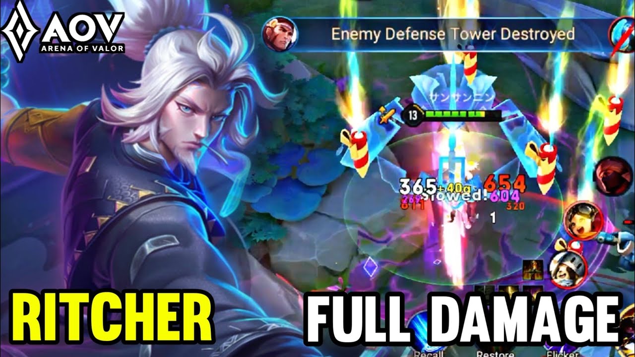 AOV : RITCHER GAMEPLAY | FULL DAMAGE - ARENA OF VALOR LIÊNQUÂNMOBILE ...