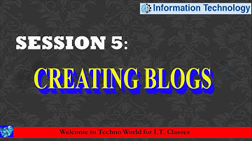 Creating and Publishing web pages Blog