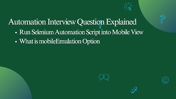 How to Open a Browser in Mobile View Using Selenium Java | Selenium Interview Question