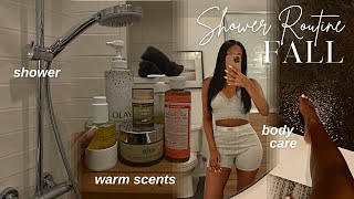 FALL MORNING SHOWER ROUTINE | practicing self care + essential beauty products + feminine hygiene