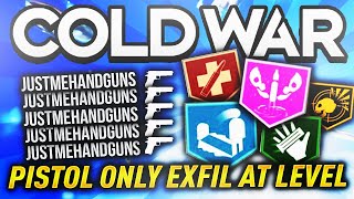 Cold War: Pistol Only ZOMBIE Challenge 🧟‍♂️ Best Pistol Class ZOMBIES | Exfil at LEVEL ....