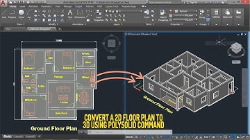 How to Convert 2d floor plan to 3d in AutoCAD