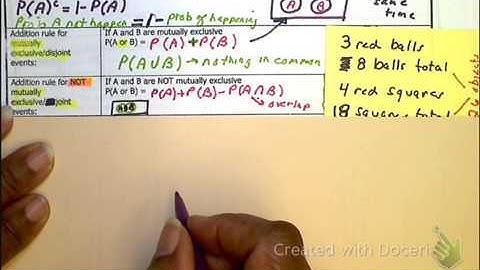 5.2C  Probability Rules - Addition Rule