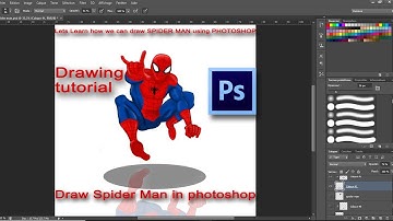 Drawing SPIDER-MAN  using Photoshop ||digital painting tutorial photoshop || #Part 1 ||