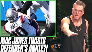 Mac Jones Twists Defender's Ankle After Sack vs Panthers? | Pat McAfee Reacts