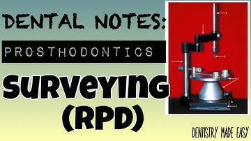 SURVEYING II STUDY WITH ME II DENTAL NOTES II REMOVABLE PARTIAL DENTURES II PROSTHODONTICS II PART 1