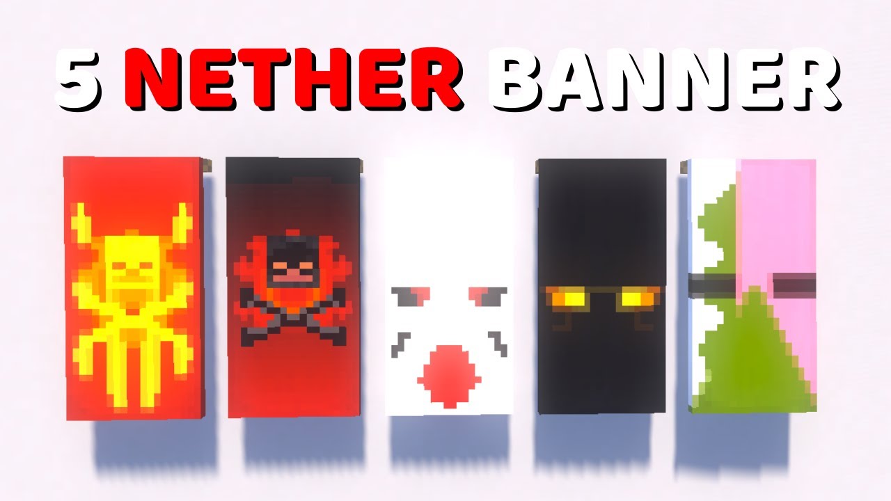5 Nether Banner Tutorial | Minecraft - YouTube