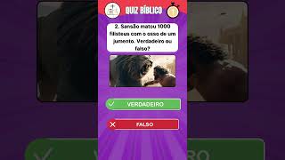 DESAFIO BÍBLICO VERDADEIRO OU FALSO #1 #quiz #quizbíblico screenshot 2