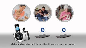 DS6771-3 2 Handset Connect to Cell™ Answering System with Cordless Headset