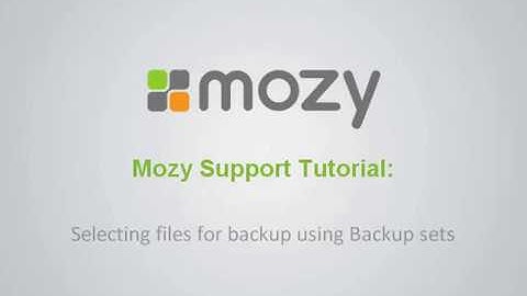 Selecting Files for Backup using Backup Sets (MozyPro)