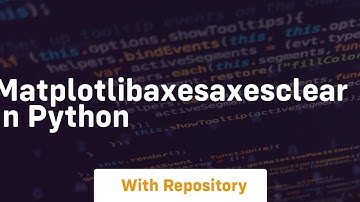 matplotlibaxesaxesclear in python