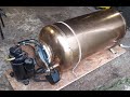 DIY  Make a air compressor/air conditioner and hot water tank!