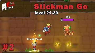 Stickman Go - Gameplay #2 level 21-30 (Android)