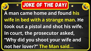 A man came home and found his wife in bed with a strange man | very funny joke of the day