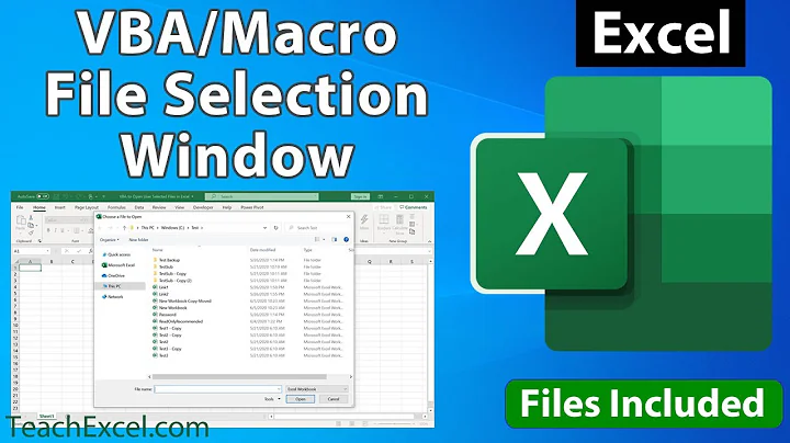 Easy VBA File Selection Window to Open Files in Excel