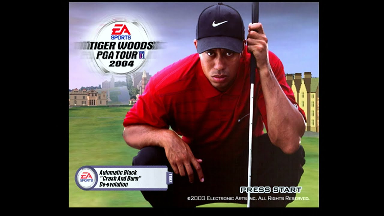 Tiger Woods PGA Tour 2004 (PlayStation 2) Golf Bethpage Black Mulligan Scotland Penguin Falls Music