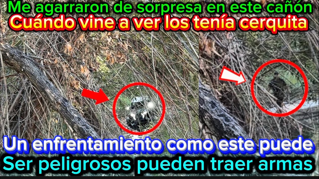 Hombres peligrosos, rompiendo camino en este gran cañón con luces y me siguieron