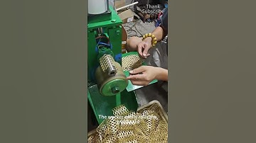 Workers use a rounding machine to easily roll the screen into a round shape