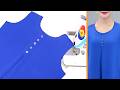 Basic way to cutting and stitching blouse neck design,, Sewing tutorial and technique for beginner