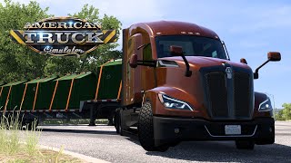 American Truck Simulator - / Kenworth t680 / Мусорные баки , Бозмен 312mi.