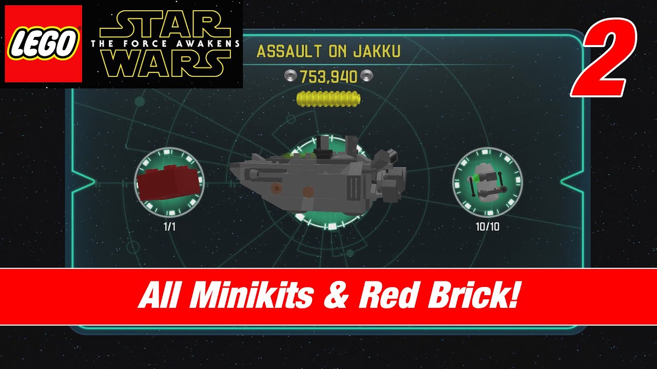 Lego Star Wars: The Force Awakens | ALL MINIKITS + BRICK | Chapter 1 | Commented YouTube