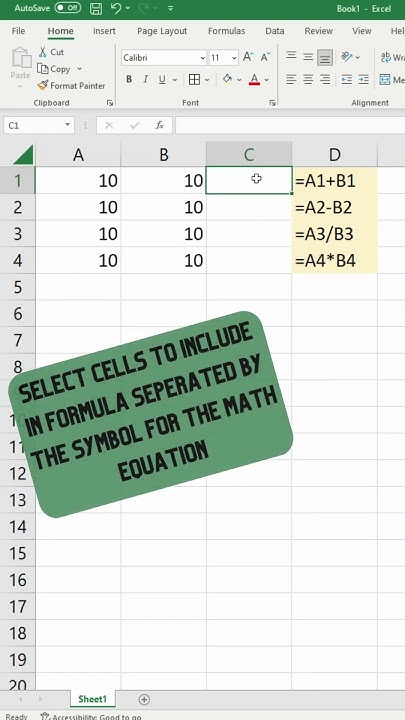 How to Add, Subtract, Divide, and Multiply in Excel - YouTube
