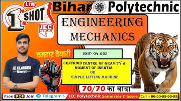 #03 Engineering Mechanics SBTE Bihar Polytechnic 1st Semester ONE SHOT Video | JE CLASSES Meerut