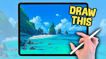 PROCREATE Landschapstekening Tutorial - Zee-eilanden