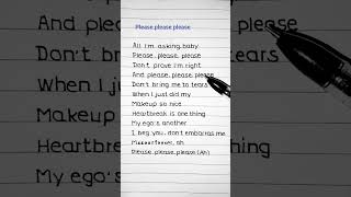 Sabrina Carpenter - Please please please (Lyrics)#song #lyrics #trending