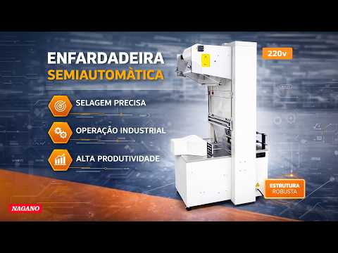 Vídeo de Enfardadeira 1.8kw Semiautomática Selagem e Corte Uniforme Alimentos/Bebidas 220v
