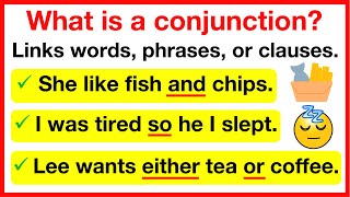 CONJUNCTIONS 🤔 | What is a conjunction? | Learn with examples | Parts of speech 7