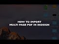 how to import multi page pdf in indesign