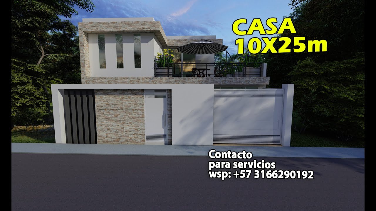 Casa de 10x25 mts #terraza #5habitaciones