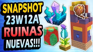 👉 RUINAS HUMILDES, Sensor Amatista, Huevo, Plantas ✅ Snapshot 23w12a Minecraft 1.20