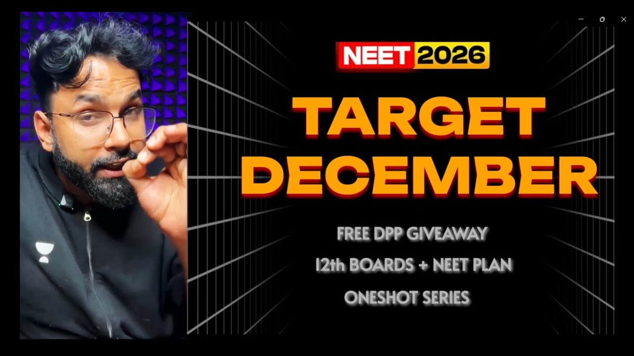 December STUDY PLAN That Will Save Your NEET 2026 - YouTube