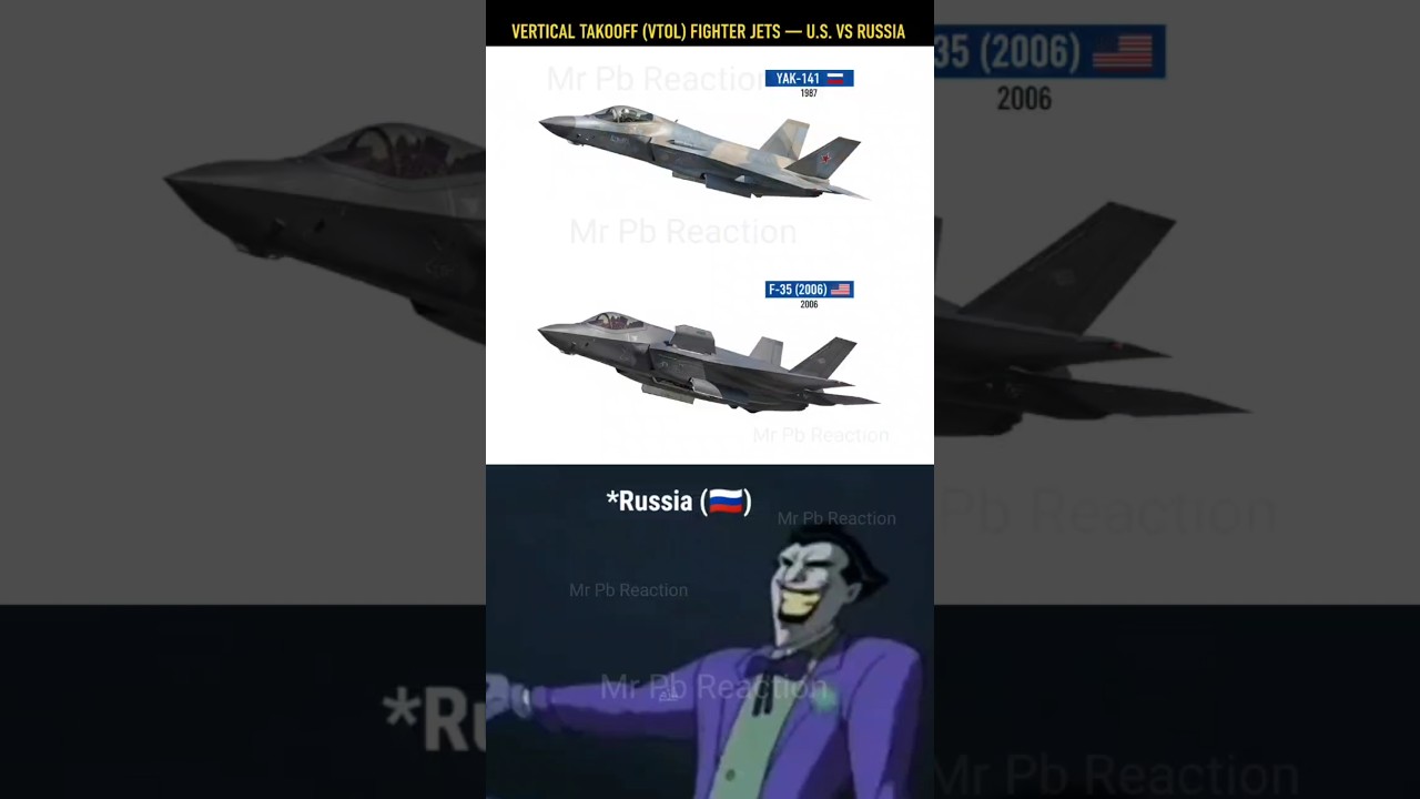 F-35 vs Yak-141 – US vs USSR Vertical Takeoff Fighter Jets Explained 