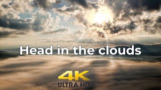 1 Hour Head in the Clouds - 4K - Rest - Sleep Quickly